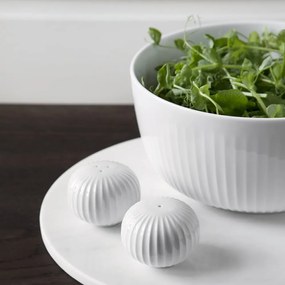 Zestaw białej solniczki i pieprzniczki z porcelany Kähler Design Hammershoi