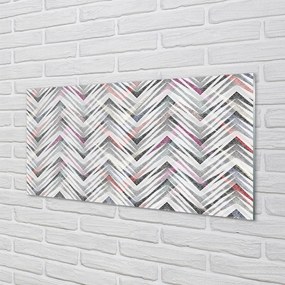 Panel szklany do Kuchni Kolorowy Wzór Jodełki