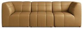 Brązowa sofa z imitacji skóry 255 cm Aloha – Makamii