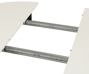 Stół Okrągły Rozkładany HARRY 102-142 cm Biały/Czarny Nowoczesny