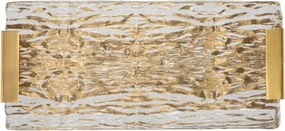 Szklany kinkiet w kolorze złota Oblin – Mauro Ferretti