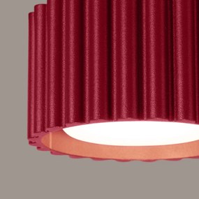 Plafon AURA 1 burgund GX53 ryflowany SOLLUX  LIGHTING