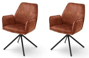 Zestaw 2 czerwonych krzeseł do jadalni NEXORO