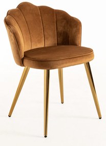 Krzeso Blume w kolorze zotym, aksamitne