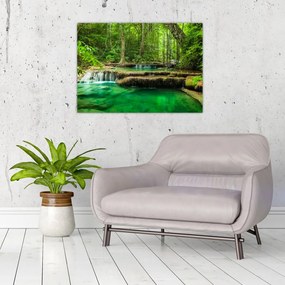 Obraz - Wodospad Erawan w Kanchanaburi, Tajlandia (70x50 cm)