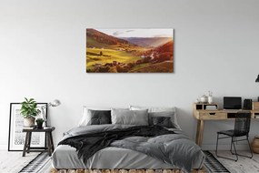 Obraz drukowany na płótnie Dolina w Objęciach Lasu