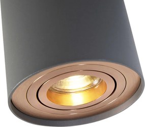 Inteligentny reflektor szary z miedzią z żarówką WiFi GU10 - Rondoo Up