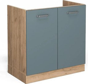 Szafka pod zlew niebiesko-szary 80x46x81.6 r-line