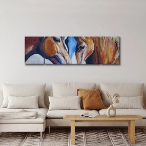 Obraz - Zakochane konie (170x50 cm)