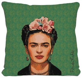 Zielona poduszka Madre Selva Frida, 45x45 cm