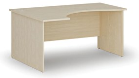 Ergonomiczne biurko PRIMO WOOD, 160x120 cm, lewe, brzoza