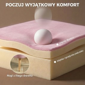 HOMCOM Sofa 2-osobowa materiałowa sofa tapicerowana sofa wypoczynkowa szeroka różowa | Aosom PL