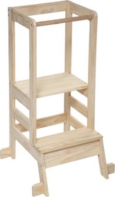Pomocnik kuchenny dla dzieci TOWER, drewniany podest dwustopniowy