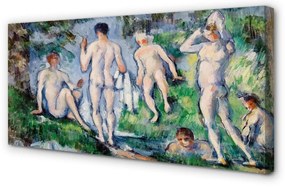 Duży obraz na płótnie Kąpiący się - Paul Cézanne