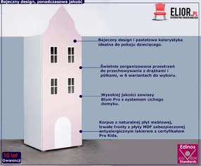 Różowa szafa domek Aplix 3X - 5 kolorów