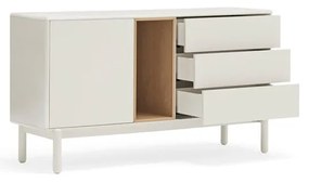 Biała komoda 140x76x40 cm Corvo – Teulat