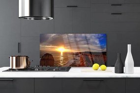 Panel Szklany Lśniąca Tafla Morza w Słońcu