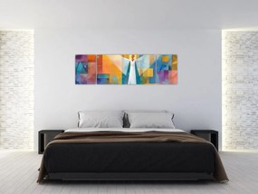 Obraz - Geometryczny anioł (170x50 cm)