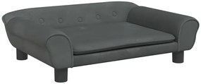 Dziecięca sofa z aksamitnym wykończeniem antracyt - Pergio