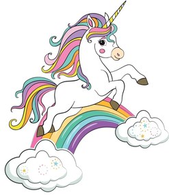 Naklejka 3D Magic Unicorn, 14 x 20 cm