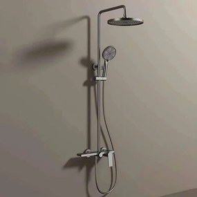 Kolumna Prysznicowa Noche - Elegancki Design, 3 Funkcje, Regulowana Wysokość, Matowy Szary