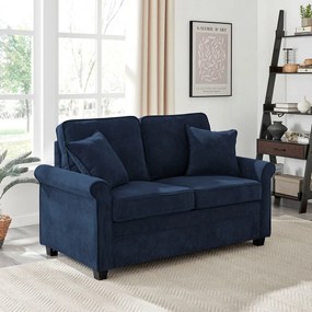 Dwuosobowa sofa ASB-4170 BLUE2, manżester, niebieski