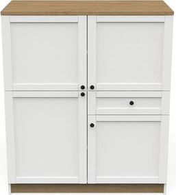 Szafka 4-drzwiowa z 1 szufladą, szerokość 120,2 cm - COTTAGE