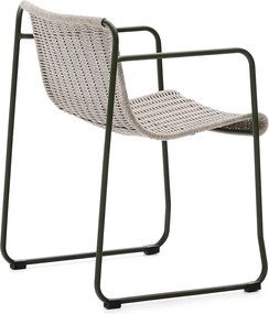 Szarozielone metalowe krzesło ogrodowe Maurina – Kave Home