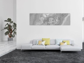 Obraz - Marmur w czerni i bieli (170x50 cm)