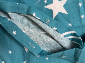 PrzytulneMieszkanie.pl PrzytulneMieszkanie.pl Flanelowa pościel NIGHT SKY turkusowa Rozmiar pościeli: 70 x 90 cm | 140 x 200 cm