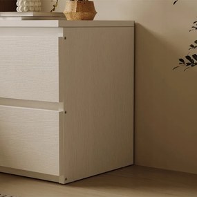 Szafka nocna stolik do sypialni salonu 2 szuflady loft biały nowoczesny