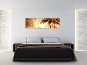 Obraz - Palmy na plaży (170x50 cm)