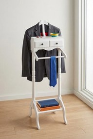 Drewniany Wieszak Biały Na Ubrania S5-E09