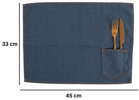 Tekstylna mata stołowa 45x33 cm Indigo – Tiseco Home Studio