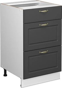 Szafka dolna do kuchni antracytowo-złoty 50x51.6x82 fame-line