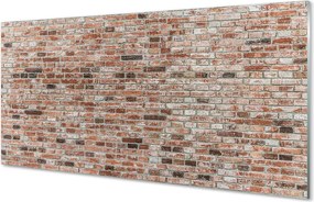 Szkło do Kuchni na Ścianę Ściana z Wyrazistych Cegieł