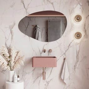 Lustro o nieregularnym kształcie oszlifowane bez podświetlenia MISTRAL | Różne rozmiary | Różne kolory szkła : Kolor tafli szkła - Grafit, Rozmiar - 100 x 50 cm