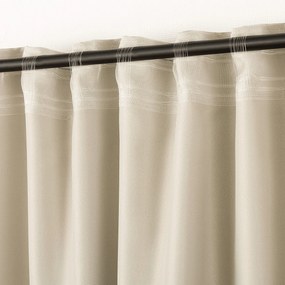Zasłona BASIC na taśmie marszczącej 140x280cm szarobeżowy blackout 1 szt.