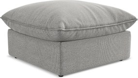 Pufa - z tkaniny bouclé - jasny szary - MANAO