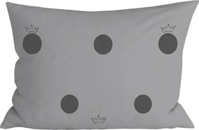 Poliestrowo-bawełniana poszewka na poduszkę CROWN POLY 50x70 cm, ciemnoszara