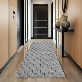 Dywan nowoczesny 3D Helix szary 80 cm x 250 cm