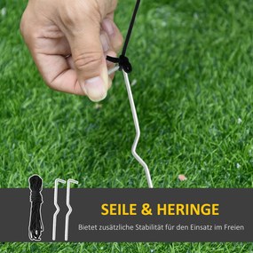 Homcom Dmuchana dekoracja świąteczna LED z prezentem, czerwony | Aosom PL