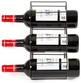 Czarny stojak na wino Compactor RackMAT