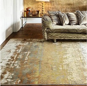 Dywan abstrakcyjny - 160x230cm - Złoty, brązowy, beżowy - Aurora Dune