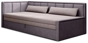 Sofa rozkładana z funkcją spania FULGEO fioletowa/różowa lewa ELTAP