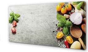 Obraz canvas na ścianę Klasyczne Przyprawy i Cebula
