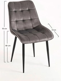 Zestaw 4 Krzese Cade Aksamitne