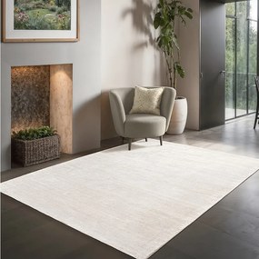 Dywan Arte salonu eleganckim stylu, biały, 200 cm okrągły