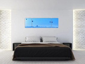 Obraz - Balony nad krajobrazem (170x50 cm)