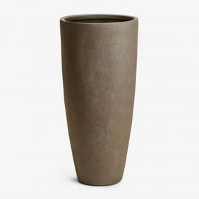 Donica Zewnętrzna Z Cementu Paige Ciemnobrązowy & Ø35 Cm - ↑80 Cm - Sklum